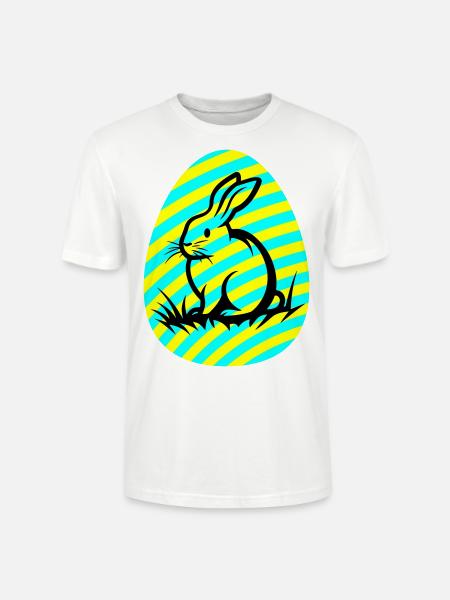 Bunny Easter Icon - Stanley/Stella CRAFTER Unisex Organic T-Shirt - white