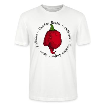 Carolina Reaper - Stanley/Stella Unisex Bio-T-Shirt CRAFTER - Weiß - Vorne - Alina (178cm) & Michal (187cm)