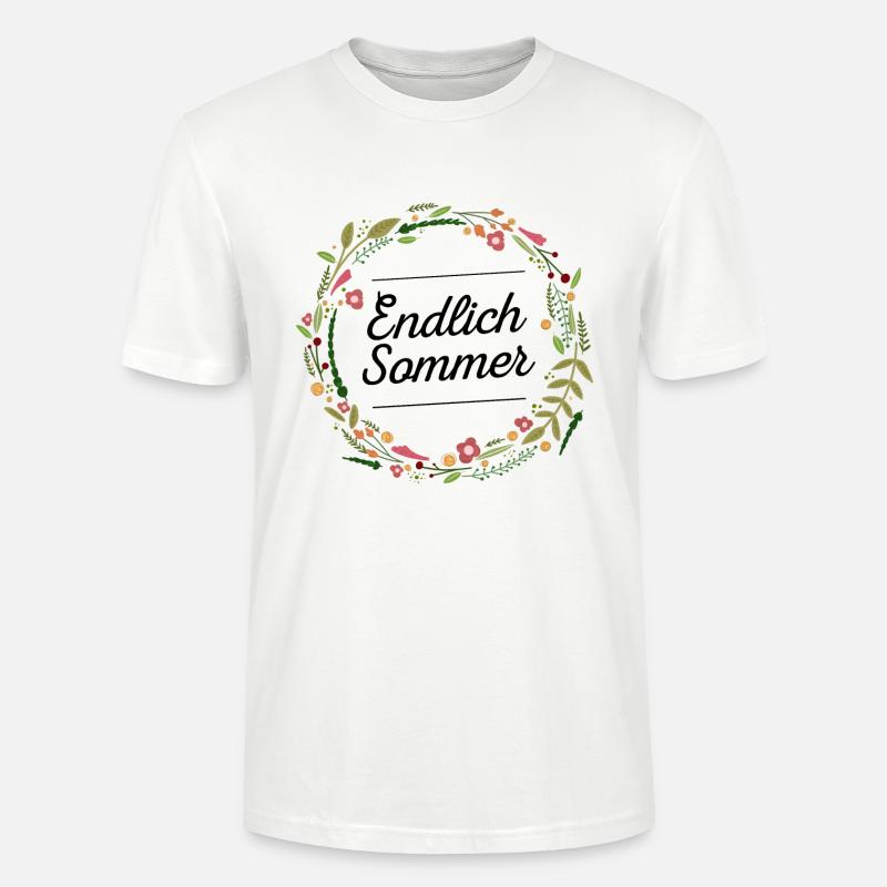 Endlich Sommer | Blumen Design | Geschenkidee - Stanley/Stella Unisex Bio-T-Shirt CRAFTER - Weiß