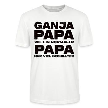 Ganja Papa - Stanley/Stella Unisex Bio-T-Shirt CRAFTER - Weiß - Vorne - Alina (178cm) & Michal (187cm)