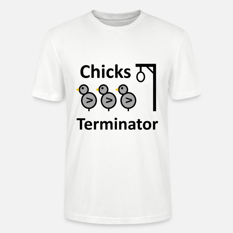 Chicks Terminator - T-shirt bio CRAFTER Stanley Stella Unisexe - blanc