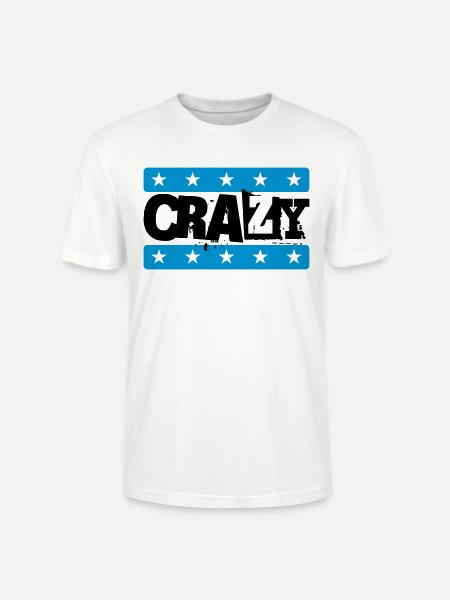 Crazy - Stanley/Stella Unisex Bio-T-Shirt CRAFTER - Weiß
