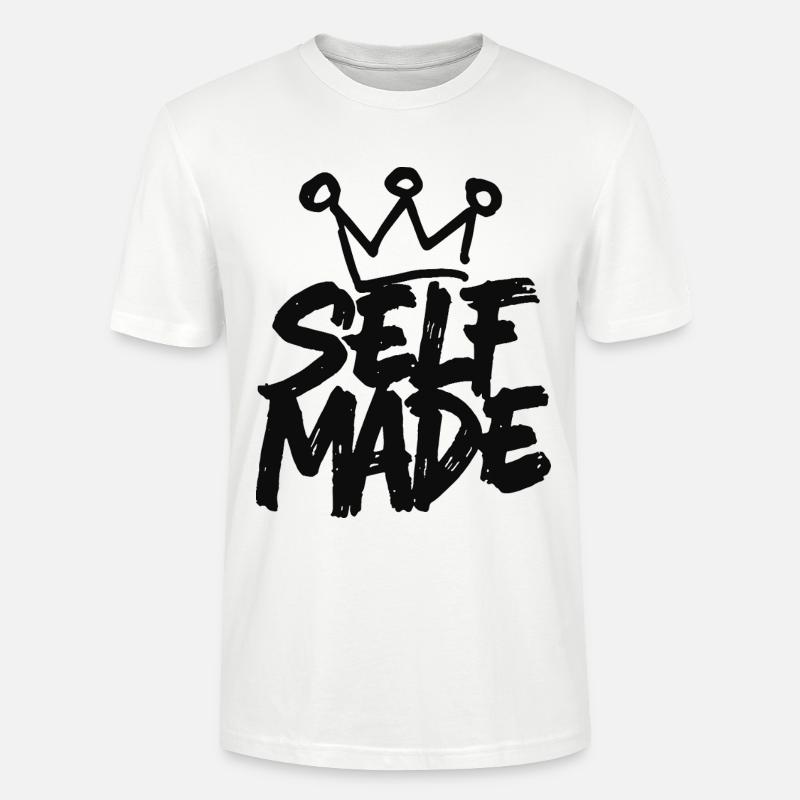 Self Made - Conception de motivation manuscrite - T-shirt bio CRAFTER Stanley Stella Unisexe - blanc