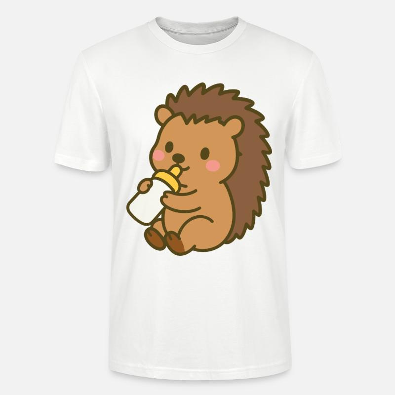Igelchen mit Milchflasche - Stanley/Stella Unisex Bio-T-Shirt CRAFTER - Weiß