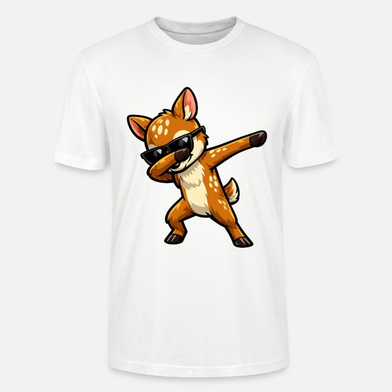 Dabbing Rehkitz - Stanley/Stella Unisex Bio-T-Shirt CRAFTER - Weiß