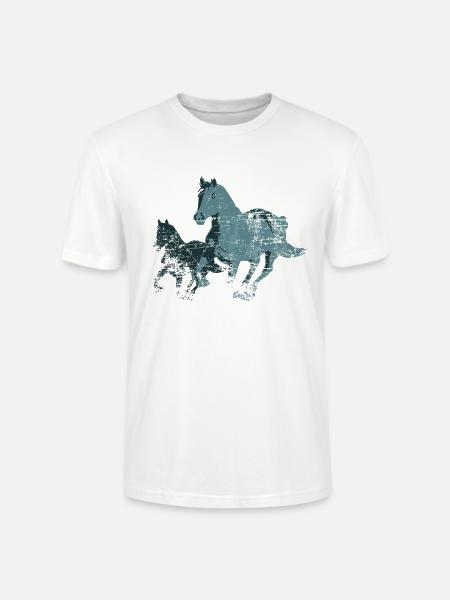 Pferde Horses - Stanley/Stella Unisex Bio-T-Shirt CRAFTER - Weiß