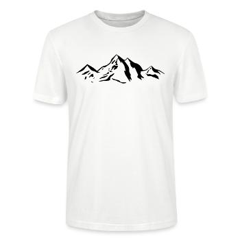 Montagnes panorama alpes pics - T-shirt bio CRAFTER Stanley Stella Unisexe - blanc - Devant - Alina (178cm) & Michal (187cm)