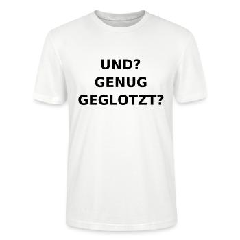 Glotzen, Gaffer nerven - Stanley/Stella Unisex Bio-T-Shirt CRAFTER - Weiß - Vorne - Alina (178cm) & Michal (187cm)