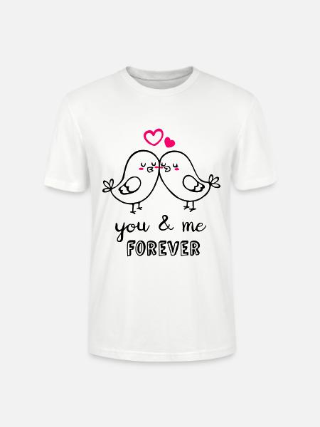Love birds - Stanley/Stella CRAFTER Unisex Organic T-Shirt - white