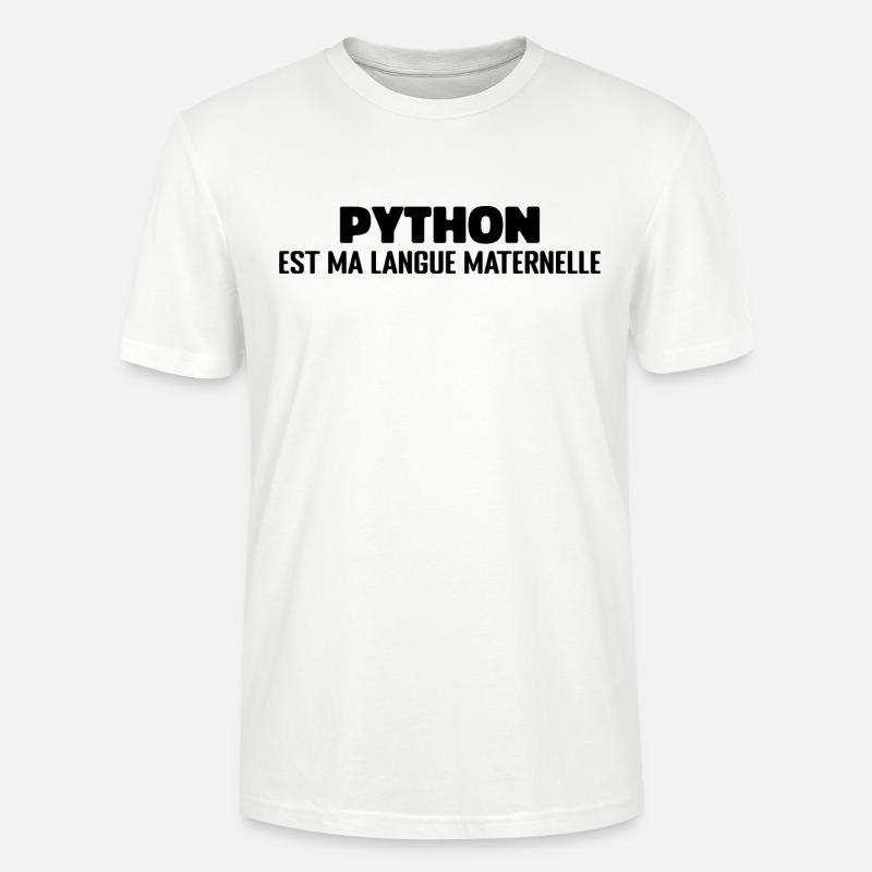 Python Est Ma Langue Maternelle - T-shirt bio CRAFTER Stanley Stella Unisexe - blanc