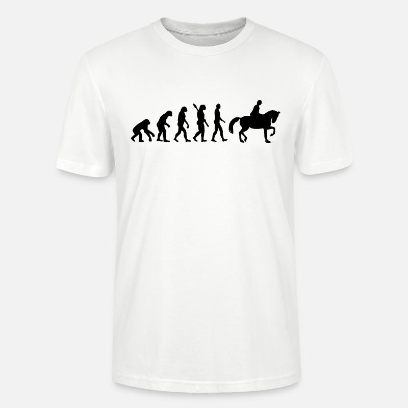 Evolution Riding horse - Stanley/Stella CRAFTER Unisex Organic T-Shirt - white