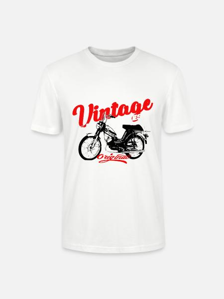 Moped Mofa Old School Retro Vintage - Stanley/Stella Unisex Bio-T-Shirt CRAFTER - Weiß