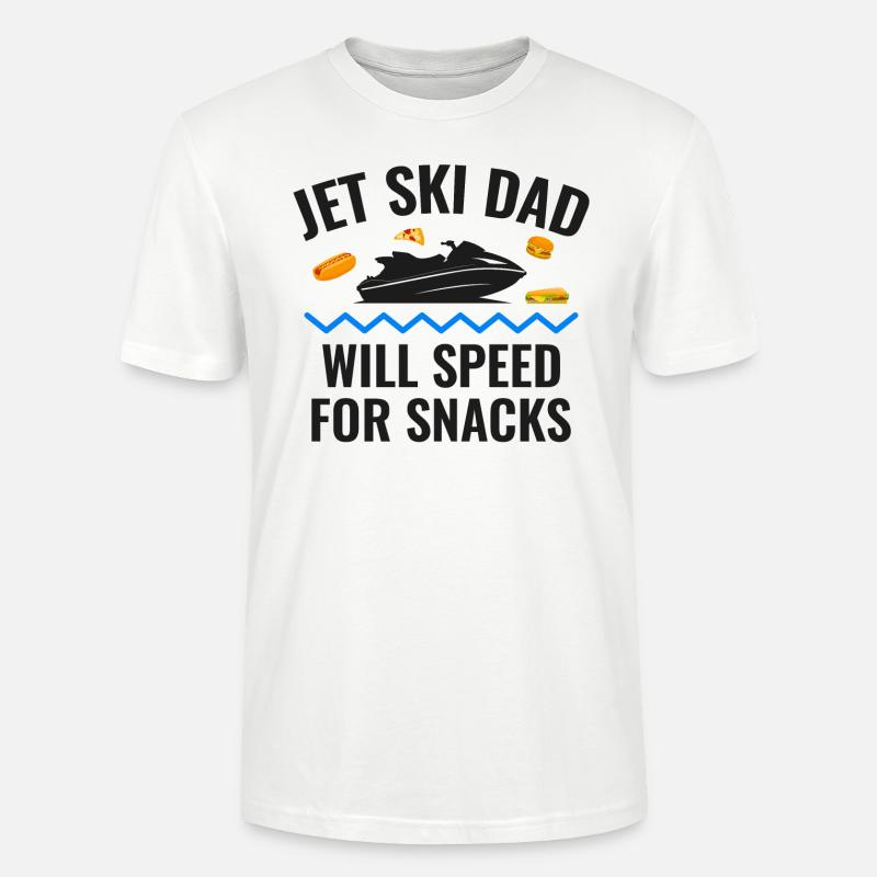 Jetski-Papa – wird für Snacks rasen - Stanley/Stella Unisex Bio-T-Shirt CRAFTER - Weiß