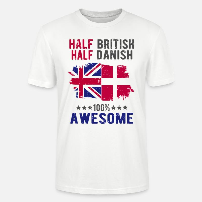Halb Brite Halb Däne - Stanley/Stella Unisex Bio-T-Shirt CRAFTER - Weiß