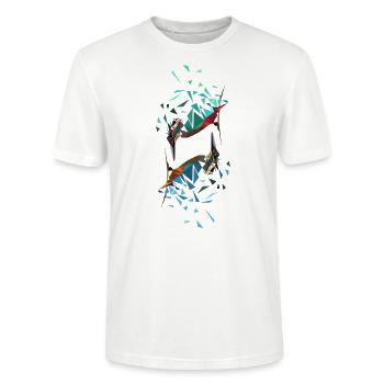 Kingfisher - T-shirt bio CRAFTER Stanley Stella Unisexe - blanc - Devant - Alina (178cm) & Michal (187cm)