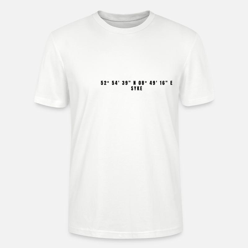 Syke, Coordonnées Basse-Saxe - T-shirt bio CRAFTER Stanley Stella Unisexe - blanc
