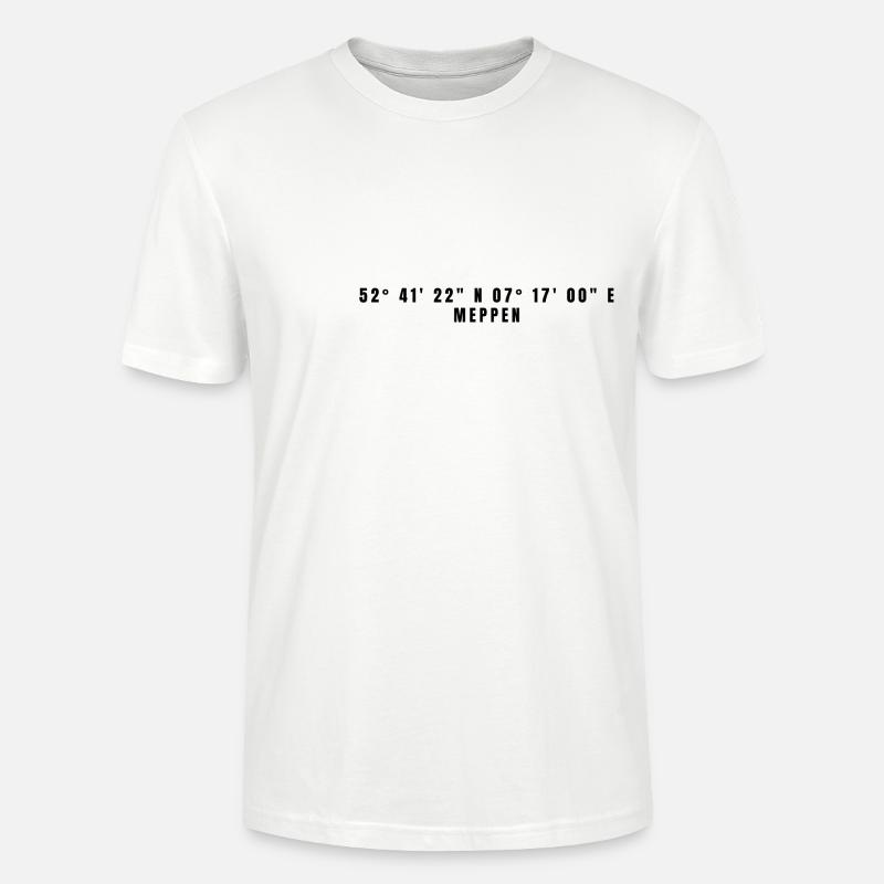 Meppen, Coordonnées Basse-Saxe - T-shirt bio CRAFTER Stanley Stella Unisexe - blanc