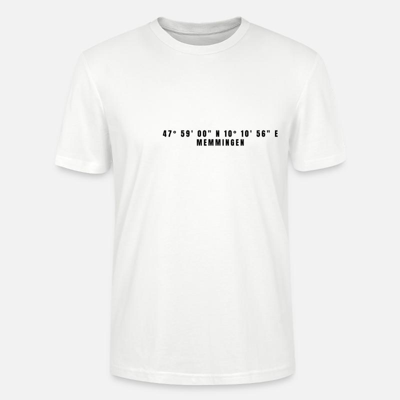 Coordonnées Memmingen Bavière - T-shirt bio CRAFTER Stanley Stella Unisexe - blanc