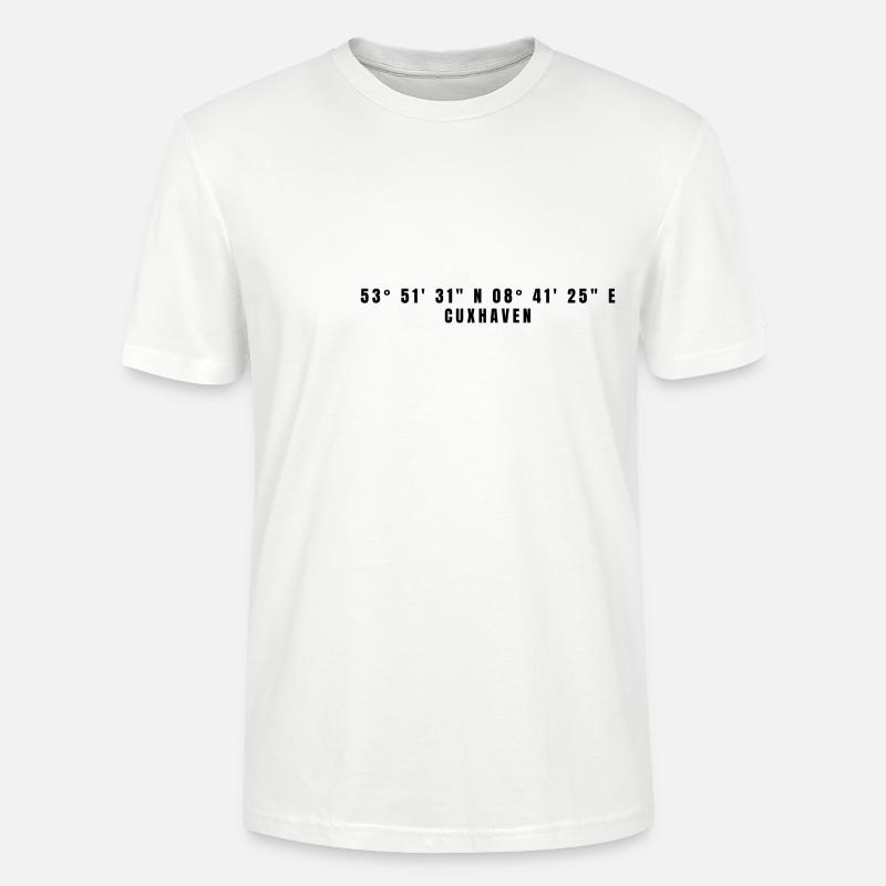 Coordonnées de Cuxhaven Basse-Saxe - T-shirt bio CRAFTER Stanley Stella Unisexe - blanc