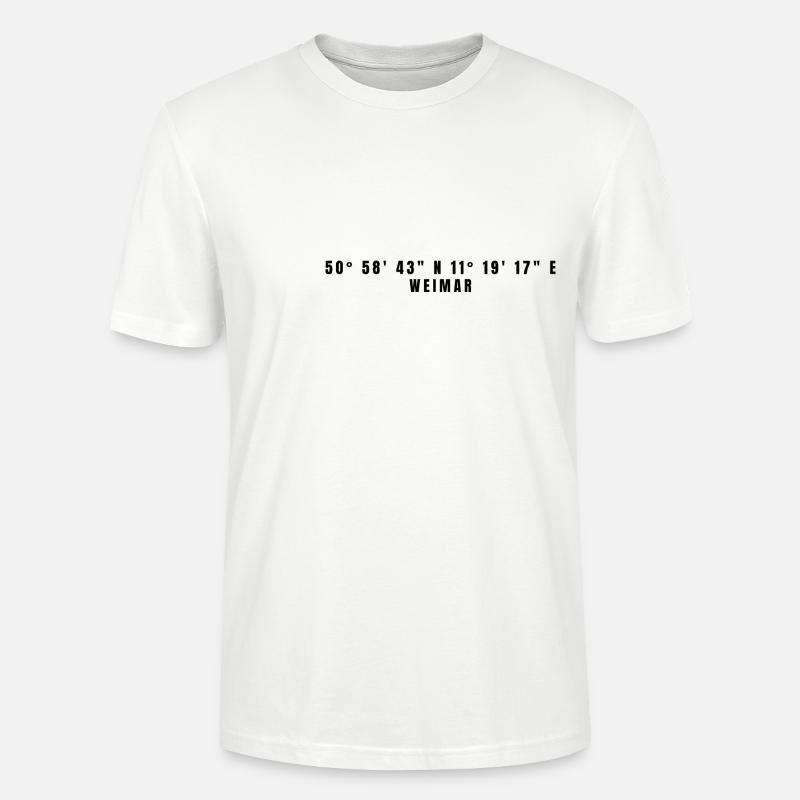 Coordonnées Weimar Thuringe - T-shirt bio CRAFTER Stanley Stella Unisexe - blanc