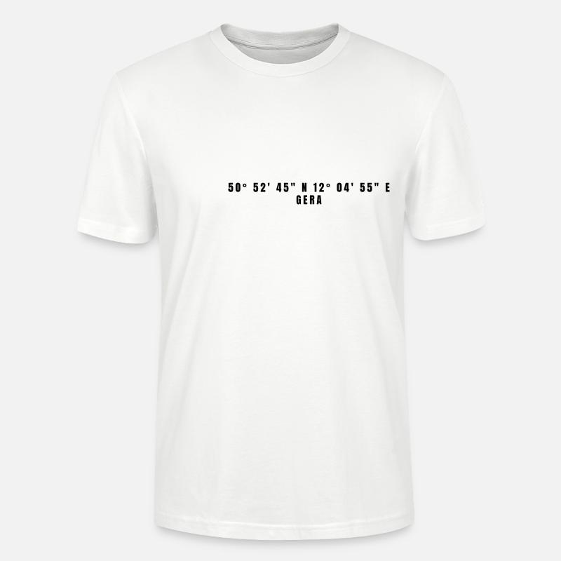 Gera, Thuringe Coordonnées - T-shirt bio CRAFTER Stanley Stella Unisexe - blanc