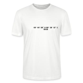 Trier Rhineland-Palatinate Coordinates - Stanley/Stella CRAFTER Unisex Organic T-Shirt - white - Front - Alina (178cm) & Michal (187cm)