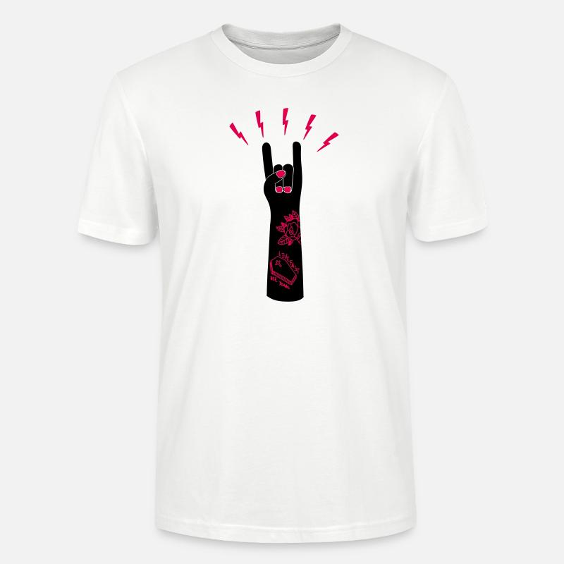 Rock ’n’ Roll - Stanley/Stella Unisex Bio-T-Shirt CRAFTER - Weiß