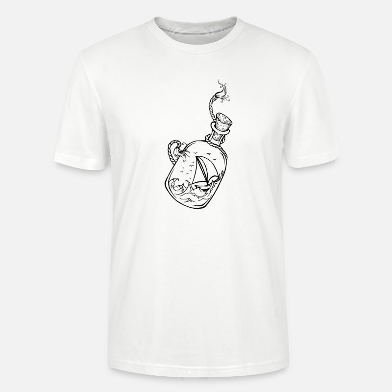 Flasche am Meer 2 - Stanley/Stella Unisex Bio-T-Shirt CRAFTER - Weiß