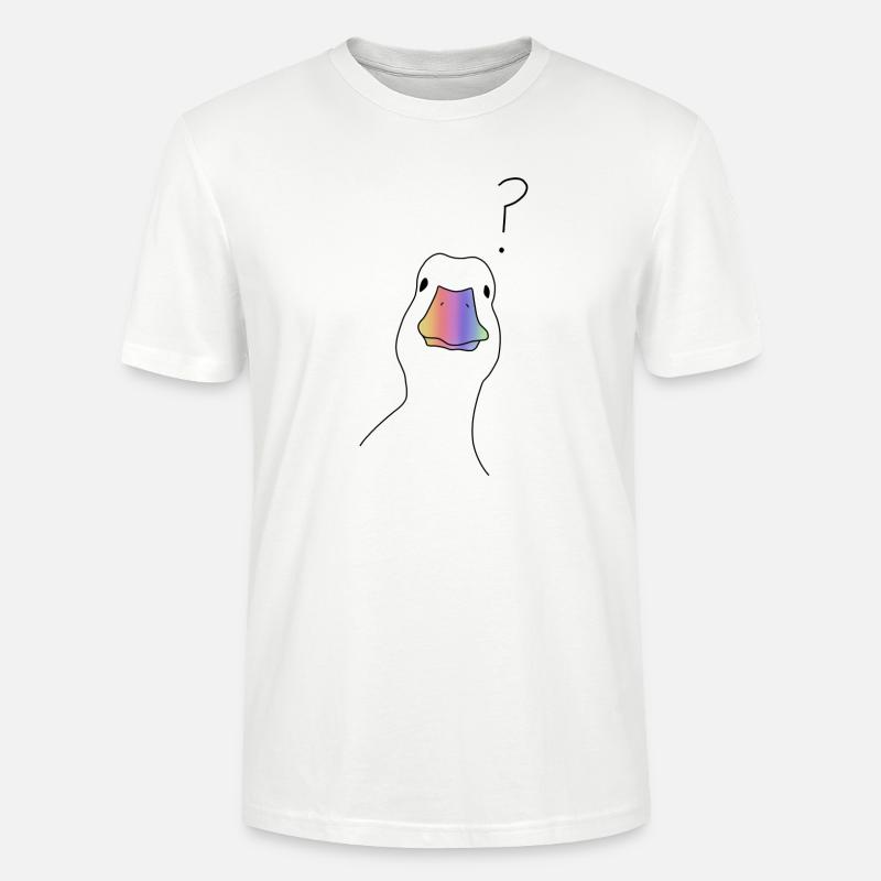 Ente Regenbogen Version - Stanley/Stella Unisex Bio-T-Shirt CRAFTER - Weiß