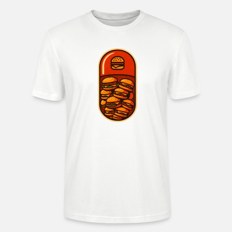 Lustiges Hamburger Stack Lover Design - Stanley/Stella Unisex Bio-T-Shirt CRAFTER - Weiß
