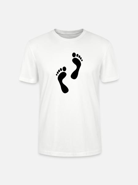 Fussabdruck Foot prints - Stanley/Stella CRAFTER Unisex Organic T-Shirt - white