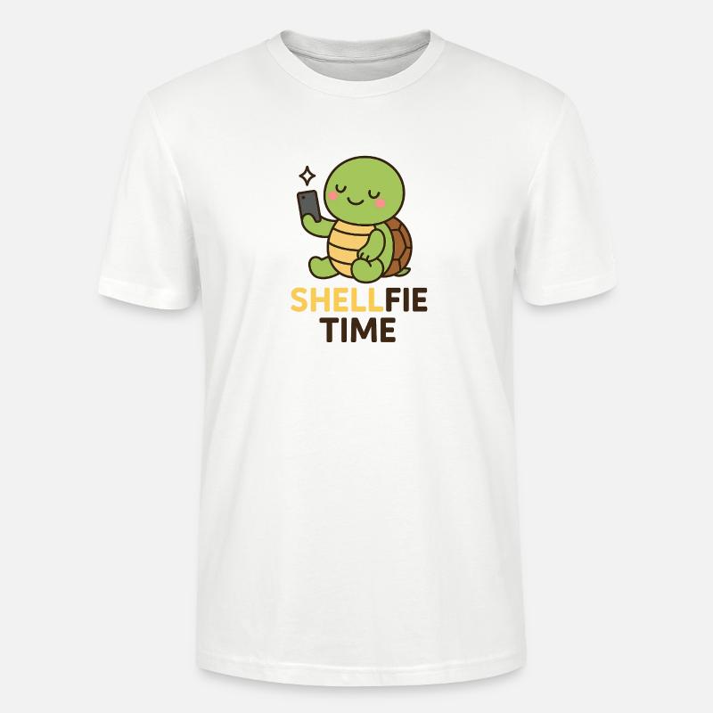 Shellfie Time – Süßes Schildkröten-Selfie - Stanley/Stella Unisex Bio-T-Shirt CRAFTER - Weiß