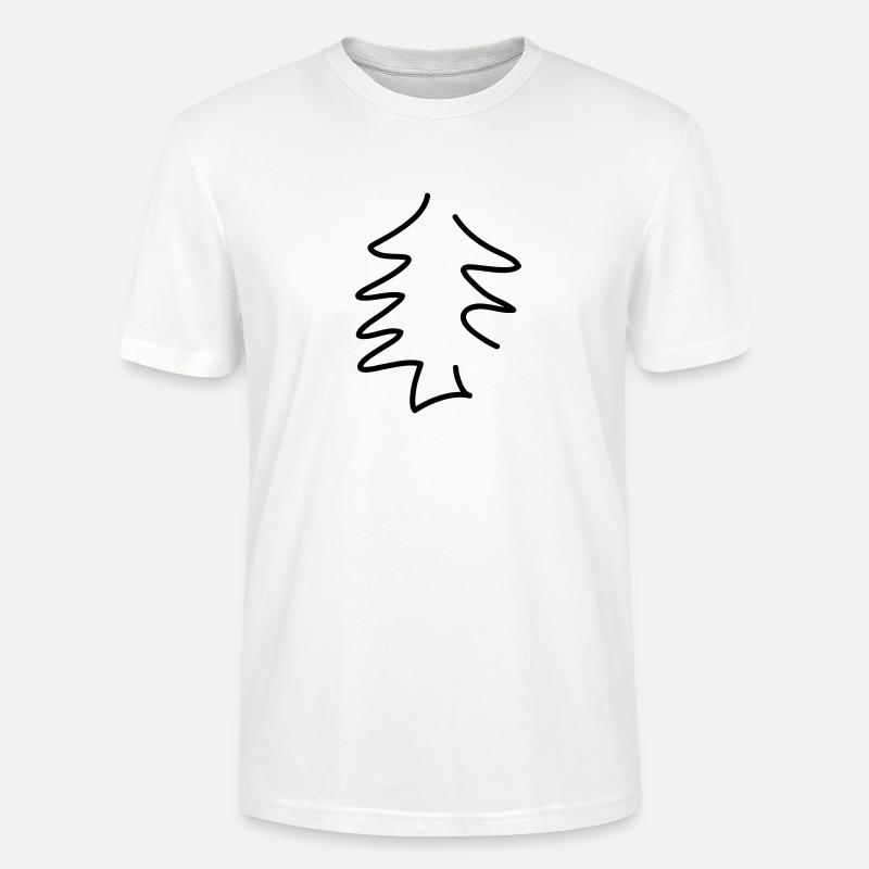 sapin simples - ligne - T-shirt bio CRAFTER Stanley Stella Unisexe - blanc