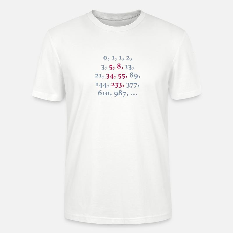 fibonacci sequence (2c) - Stanley/Stella Unisex Bio-T-Shirt CRAFTER - Weiß