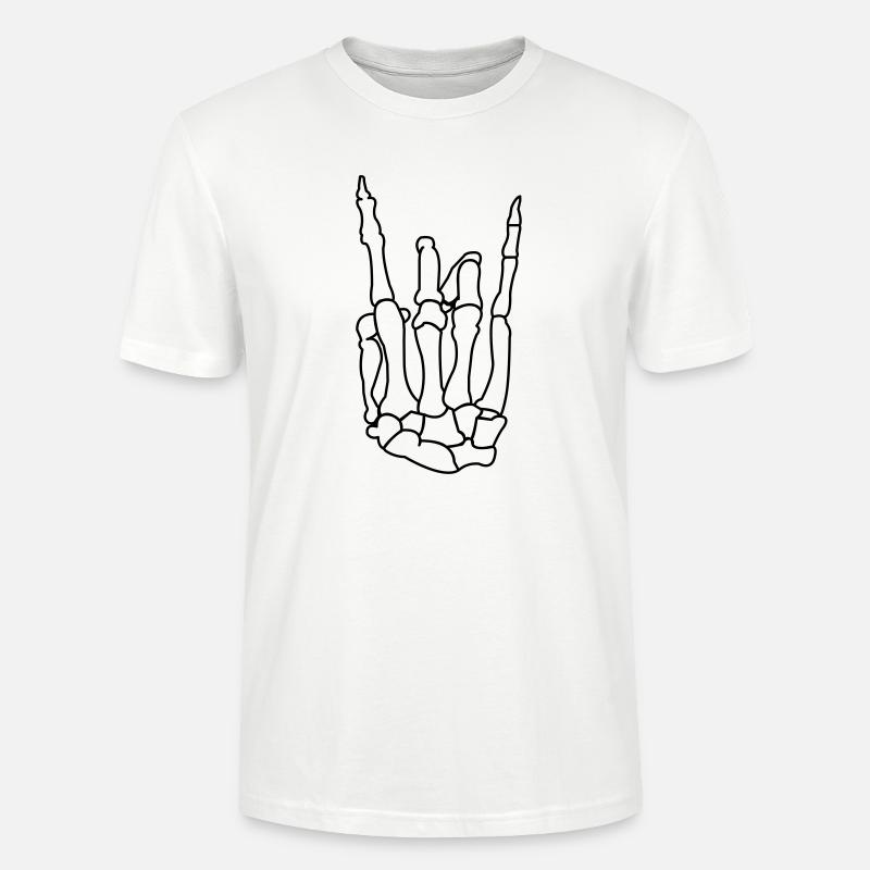 skull_hand_01 - T-shirt bio CRAFTER Stanley Stella Unisexe - blanc