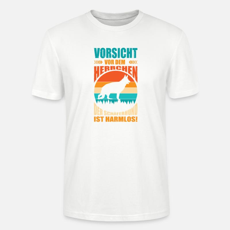 Schäferhund Geschenke Hund Herrchen Gassi - Stanley/Stella Unisex Bio-T-Shirt CRAFTER - Weiß
