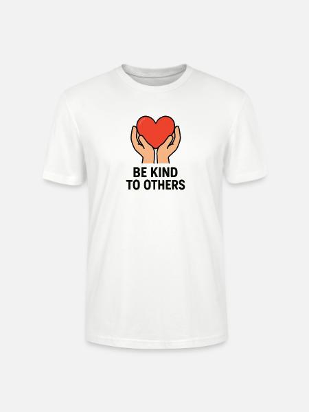 Hands Holding Heart of Kindness - Stanley/Stella CRAFTER Unisex Organic T-Shirt - white