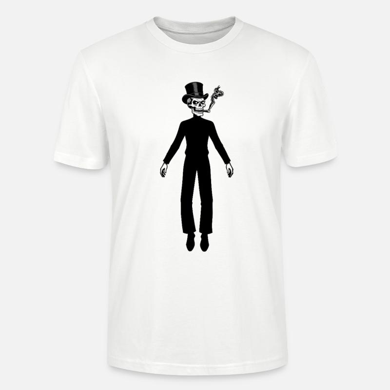RICH SKULL #2 – schwarz und weiß - Stanley/Stella Unisex Bio-T-Shirt CRAFTER - Weiß