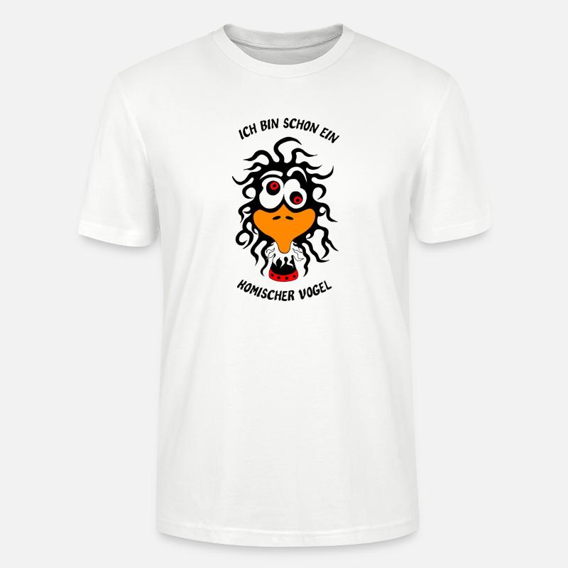 Ich bin schon ein komischer Vogel - Stanley/Stella Unisex Bio-T-Shirt CRAFTER - Weiß