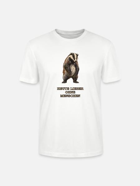 Genervter Dachs - Stanley/Stella Unisex Bio-T-Shirt CRAFTER - Weiß