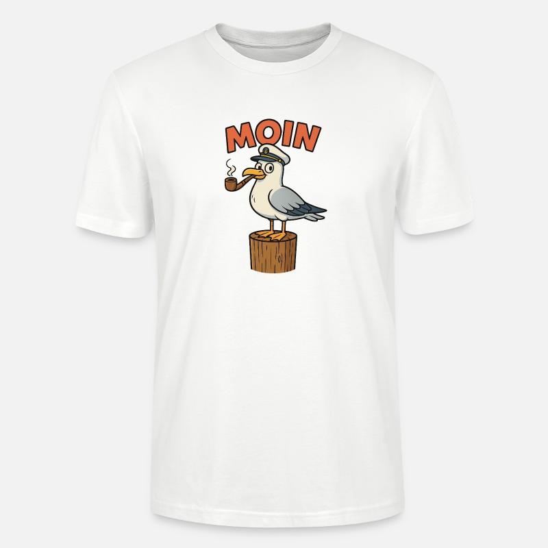 Moin Möwe - Stanley/Stella Unisex Bio-T-Shirt CRAFTER - Weiß