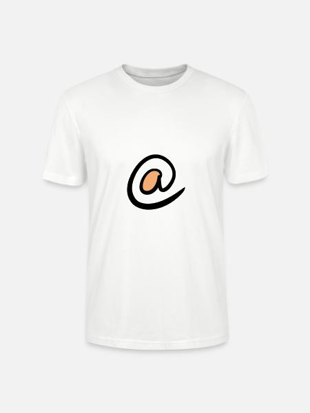 @ tegn. Ät / At Symbol. Webikoner. Emalje. - Stanley Stella CRAFTER unisex økologisk-T-shirt - hvid