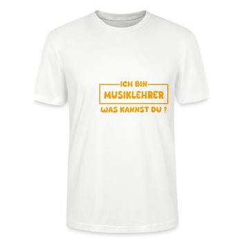 Musiklehrer als Beruf - Stanley/Stella Unisex Bio-T-Shirt CRAFTER - Weiß - Vorne - Alina (178cm) & Michal (187cm)