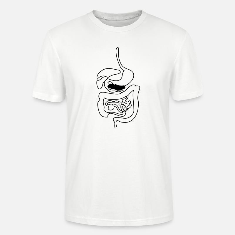 Digestive System - T-shirt bio CRAFTER Stanley Stella Unisexe - blanc