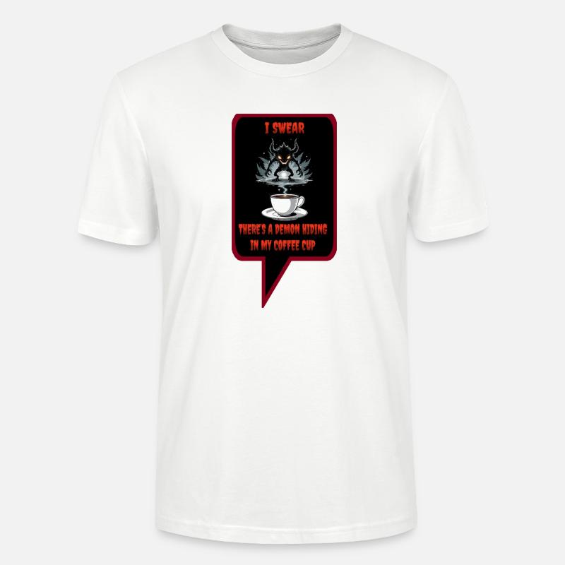 Dämon im Kaffee - Stanley/Stella Unisex Bio-T-Shirt CRAFTER - Weiß