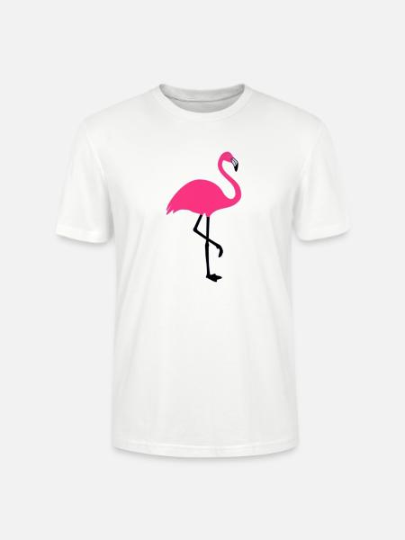 Flamingo Summer Sun Beach - T-shirt bio CRAFTER Stanley Stella Unisexe - blanc