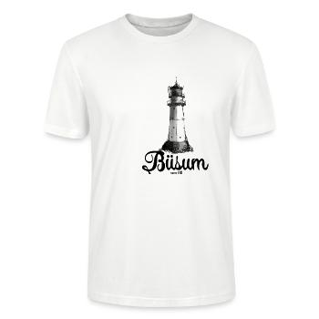 Büsum Leuchttürme - Nordsee Nordseeküste - Stanley/Stella Unisex Bio-T-Shirt CRAFTER - Weiß - Vorne - Alina (178cm) & Michal (187cm)