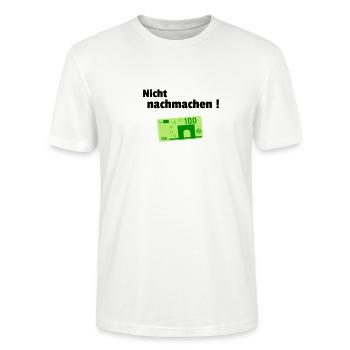 Nicht nachmachen - Stanley/Stella Unisex Bio-T-Shirt CRAFTER - Weiß - Vorne - Alina (178cm) & Michal (187cm)