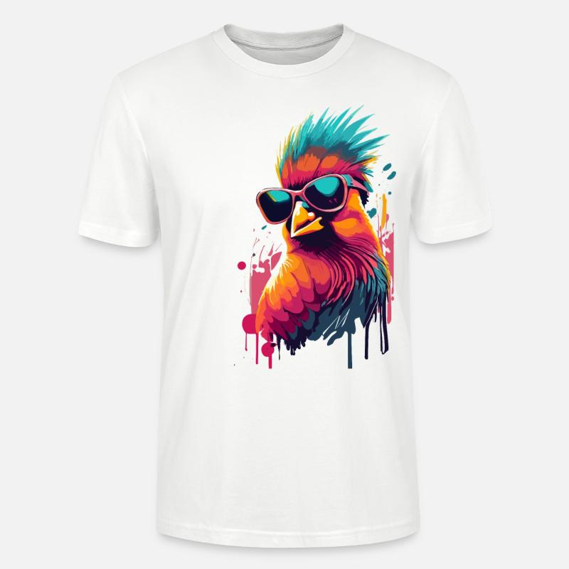 Rotkardinal Kardinal Vogel - Stanley/Stella Unisex Bio-T-Shirt CRAFTER - Weiß