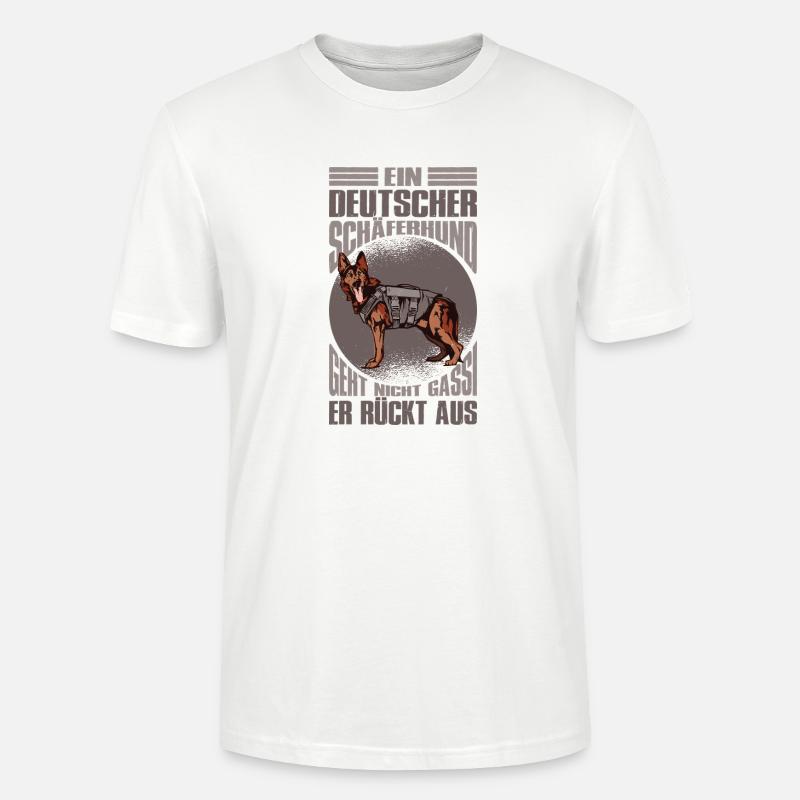 Schäferhund Geschenke Hund Herrchen Gassi - Stanley/Stella Unisex Bio-T-Shirt CRAFTER - Weiß